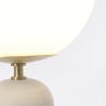 Nowoczesna lampka stołowa z matowym, szklanym kloszem Delphine Oferta