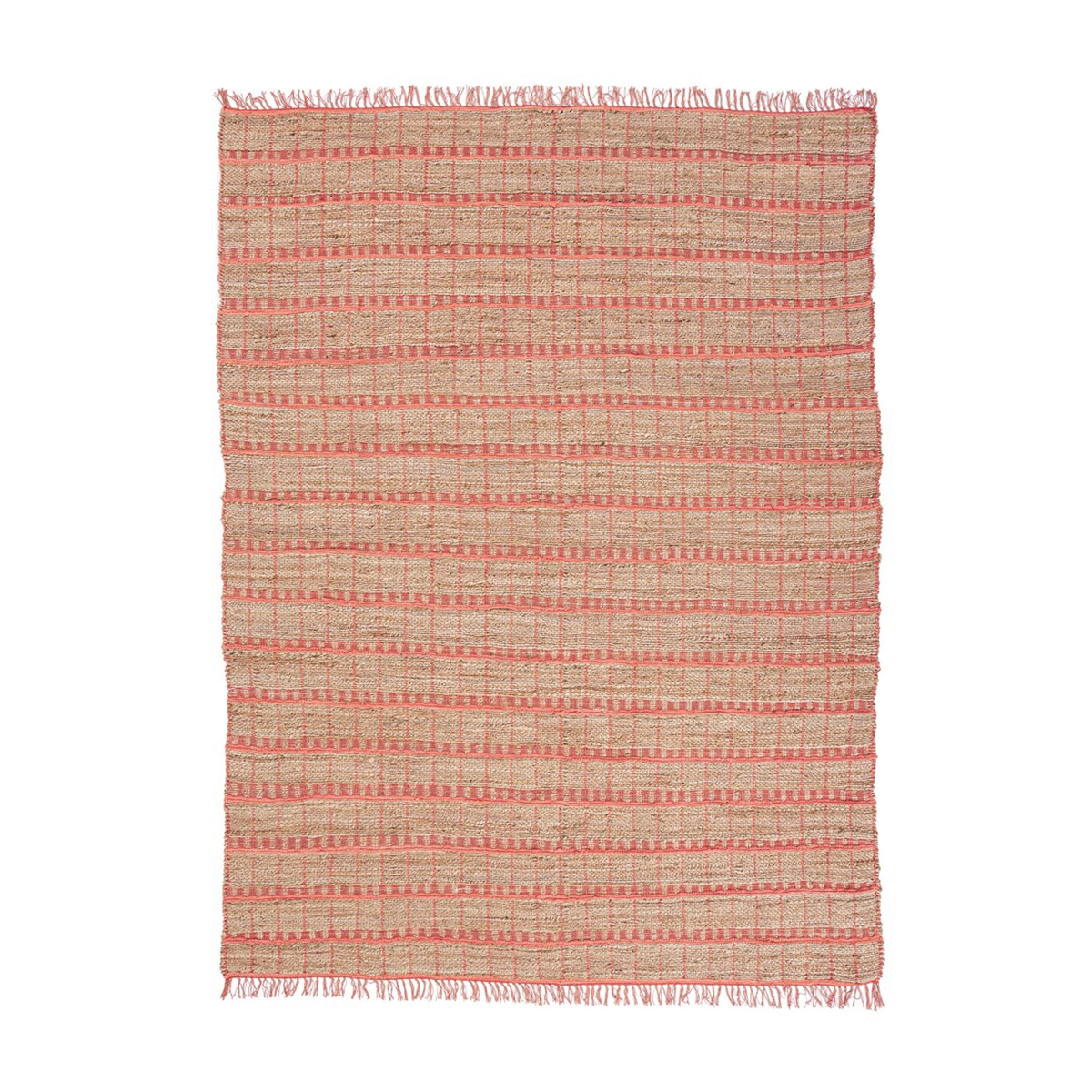 Dywan do salonu 160x230 cm ręcznie robiony z juty i bawełny różowy Ruanda Promocja Dywan do salonu 160x230 cm ręcznie robiony z juty i bawełny różowy Ruanda Promocja