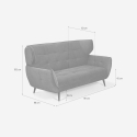 Sofa 2-osobowa designerska z weluru w stylu capitonné Vaaru Środki