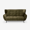 Sofa 2-osobowa designerska z weluru w stylu capitonné Vaaru Sprzedaż