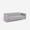 Sofa rozkładana 3-osobowa z funkcją klik-klak, tkanina beżowa Gamma Oferta