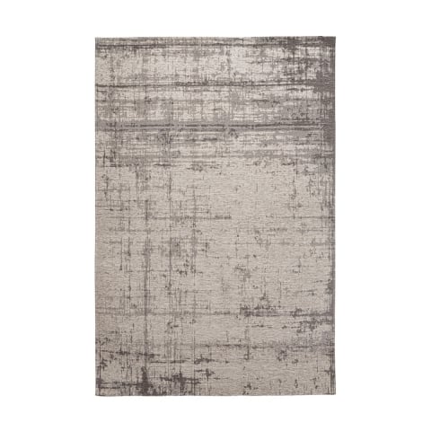Dywan nowoczesny do salonu 200x290 cm szary z chenille i poliestru Yuno Promocja