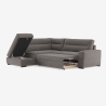 Sofa rozkładana 3-osobowa z tkaniny z lewą leżanką i pojemnikiem Tivra Model