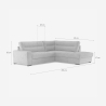 Sofa rozkładana 3-osobowa z prawą rogówką z pojemnikiem, tkanina Kosta 