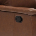 Fotel relaksacyjny z materiału skóropodobnego z wysuwanym podnózkiem Aurora Stan Magazynowy