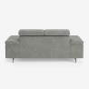Nowoczesna sofa 2-osobowa z tkaniny chenille z regulowanym zagłówkiem Vella Sprzedaż