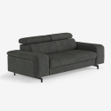 Nowoczesna sofa 3-osobowa z regulowanym zagłówkiem Rouna Sprzedaż