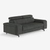 Nowoczesna sofa 3-osobowa z regulowanym zagłówkiem Rouna Sprzedaż