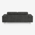 Nowoczesna sofa 3-osobowa z regulowanym zagłówkiem Rouna Sprzedaż