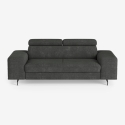 Nowoczesna sofa 3-osobowa z regulowanym zagłówkiem Rouna Oferta
