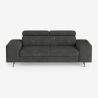 Nowoczesna sofa 3-osobowa z regulowanym zagłówkiem Rouna Oferta