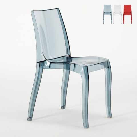 Poliwęglanowe krzesła kuchenne przezroczyste Grand Solneil Design