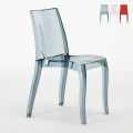 Poliwęglanowe krzesła kuchenne przezroczyste Grand Solneil Design Promocja