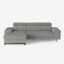Rozkładana sofa 3-osobowa z lewym pojemnikiem na pościel Vika Rabaty