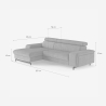 Rozkładana sofa 3-osobowa z lewym pojemnikiem na pościel Vika 