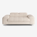 Nowoczesna sofa 2-osobowa z tkaniny z regulowanym zagłówkiem Kuran Oferta