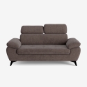 Nowoczesna sofa 2-osobowa z tkaniny z regulowanym zagłówkiem Savi Wybór