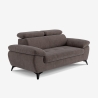 Nowoczesna sofa 2-osobowa z tkaniny z regulowanym zagłówkiem Savi Model