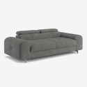 Nowoczesna sofa 3-osobowa z regulowanym zagłówkiem Felon Sprzedaż