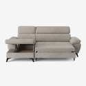 Nowoczesna sofa rozkładana 3-osobowa z lewym schowkiem Miral Model