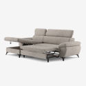 Nowoczesna sofa rozkładana 3-osobowa z lewym schowkiem Miral Sprzedaż