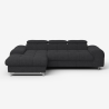 Sofa 3-osobowa z lewą częścią narożną i regulowanym zagłówkiem Tivon Oferta