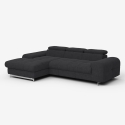 Sofa 3-osobowa z lewą częścią narożną i regulowanym zagłówkiem Tivon Sprzedaż