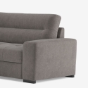 Sofa rozkładana 3-osobowa z tkaniny z lewą leżanką i pojemnikiem Tivra Cena