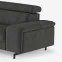 Nowoczesna sofa 3-osobowa z regulowanym zagłówkiem Rouna Rabaty