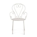 Krzesło ogrodowe zewnętrzne sztaplowane w stylu shabby chic Bizzotto Etienne 