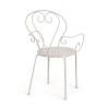 Krzesło ogrodowe zewnętrzne sztaplowane w stylu shabby chic Bizzotto Etienne 