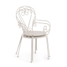 Krzesło ogrodowe zewnętrzne sztaplowane w stylu shabby chic Bizzotto Etienne 