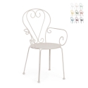 Krzesło ogrodowe zewnętrzne sztaplowane w stylu shabby chic Bizzotto Etienne Promocja