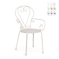 Krzesło ogrodowe zewnętrzne sztaplowane w stylu shabby chic Bizzotto Etienne Promocja