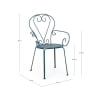 Krzesło ogrodowe zewnętrzne sztaplowane w stylu shabby chic Bizzotto Etienne 