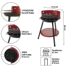 Okrągły grill na węgiel z regulowanym rusztem Brava Cechy