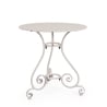 Okrągły stolik ogrodowy 70 cm na 3 nogach w stylu shabby chic Etienne Koszt
