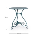 Okrągły stolik ogrodowy 70 cm na 3 nogach w stylu shabby chic Etienne 