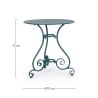 Okrągły stolik ogrodowy 70 cm na 3 nogach w stylu shabby chic Etienne 