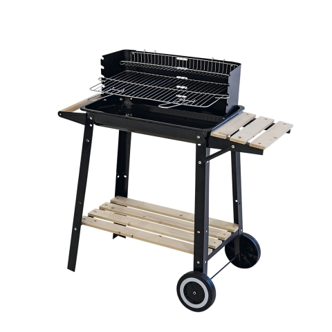 Grill węglowy z kołami i regulowanym rusztem 48x28 cm Noxor Promocja