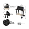 Grill węglowy z kołami i regulowanym rusztem 48x28 cm Noxor Katalog
