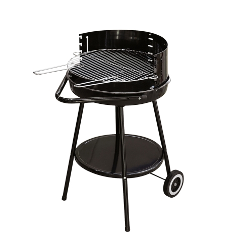 Grill węglowy Pipra okrągły z regulowanym rusztem Ø 48cm i kółkami Promocja