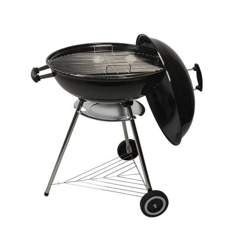 Okrągły grill węglowy 55cm z pokrywą i kółkami Ardena Promocja