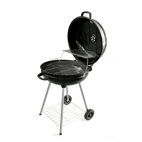 Grill węglowy okrągły Ø57x90cm z pokrywą i kołami Seara Promocja