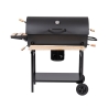 Grill węglowy z pokrywą na kółkach, 2 półki drewniane Matambre Katalog