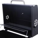 Grill węglowy z pokrywą, regulowanym rusztem i kółkami Grilla Model