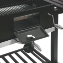 Grill węglowy z pokrywą, regulowanym rusztem i kółkami Grilla Cechy