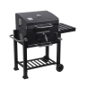 Grill węglowy z pokrywą, regulowanym rusztem i kółkami Grilla Oferta