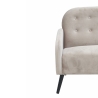 Sofa 2-osobowa z tkaniny o efekcie vintage weluru w kolorze taupe Zelto Rabaty