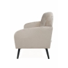 Sofa 2-osobowa z tkaniny o efekcie vintage weluru w kolorze taupe Zelto Katalog